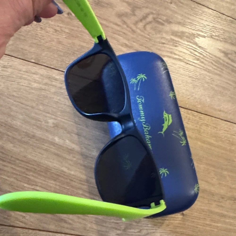 Tommy Bahama Kids Blue and Green Sunglasses with Matching Case